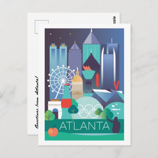 Atlanta Briefkaart (Voorkant / Achterkant)