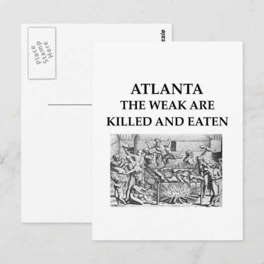 atlanta briefkaart (Voorkant / Achterkant)