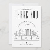 Atlanta bruiloft | Dank u + fotokaart Kaart (Voorkant)