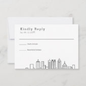 Atlanta bruiloft | Gestileerde Skyline RSVP (Voorkant)