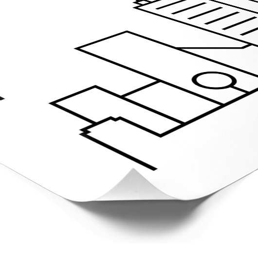 Atlanta bruiloft | Jouw tekst bruiloft Poster (Hoek)