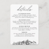 Atlanta bruiloft kleine verticale details informatiekaartje (Voorkant)