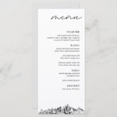 Atlanta Bruiloft Receptie Diner Menu (Voorkant / Achterkant)