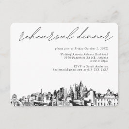 Atlanta bruiloft repetitie uitnodigen behuizing Ka Informatiekaartje