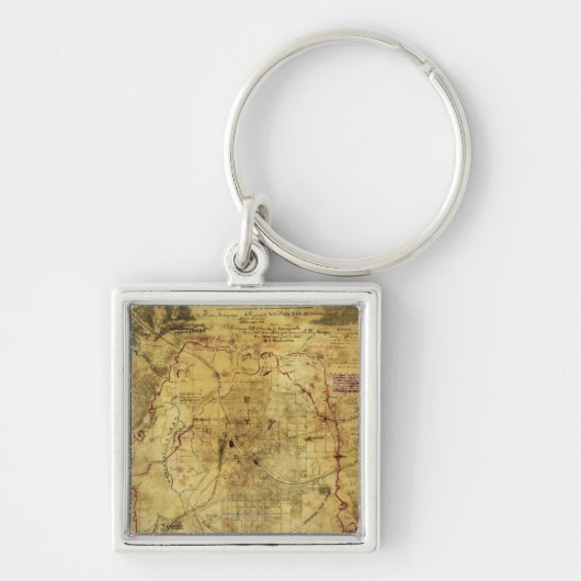 Atlanta-campagne - Panoramische kaart 2 voor de bu Sleutelhanger (Voorkant)