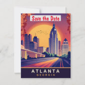Atlanta centrum, GA, Reizen Briefkaart (Voorkant)
