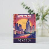 Atlanta centrum, GA, Reizen Briefkaart (Staand voorkant)