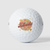 Atlanta City Georgia Retro golfresort Golfballen (Voorkant)