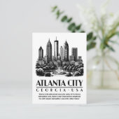 Atlanta City Georgia USA Briefkaart (Staand voorkant)