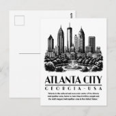Atlanta City Georgia USA Briefkaart (Voorkant / Achterkant)