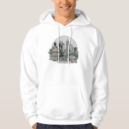 Atlanta City Georgia Verenigde Staten Hoodie (Voorkant)