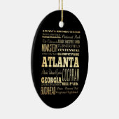 Atlanta City of Georgia State Typography Art Keramisch Ornament (Rechts)