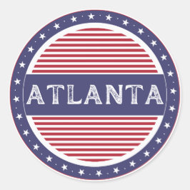 Atlanta City Pride Embleem – Amerikaanse identitei Ronde Sticker