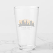 Atlanta City Skyline Map Coordinates Glas (Achterkant)