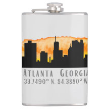 Atlanta City Skyline Map Coordinates