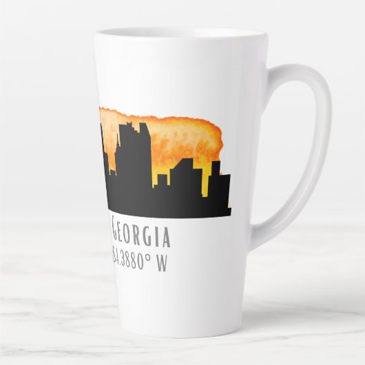 Atlanta City Skyline Map Coordinates Latte Mok (Rechts)