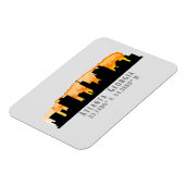 Atlanta City Skyline Map Coordinates Magneet (Linkerzijde)