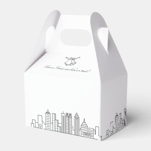 Atlanta | City Skyline Wedding Favor Box Bedankdoosjes (Achterkant)