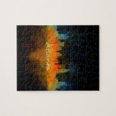 Atlanta City Watercolor Skyline v4 Dark Legpuzzel (Horizontaal)