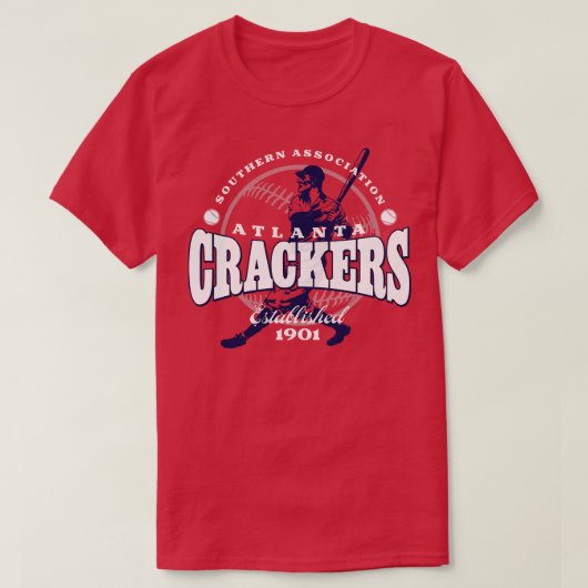 Atlanta Crackers Honkbal T-shirt (Design voorkant)