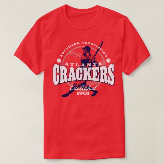 Atlanta Crackers Honkbal T-shirt (Design voorkant)