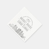 Atlanta Deco Skyline | Weddenschap Napkins Servet (Hoek)
