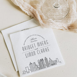 Atlanta Deco Skyline | Weddenschap Napkins Servet