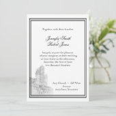 Atlanta Destination Wedding Invitation Kaart (Staand voorkant)