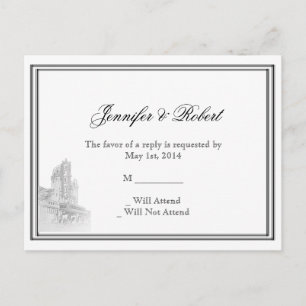 Atlanta Destination Wedding RSVP Briefkaart