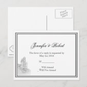 Atlanta Destination Wedding RSVP Briefkaart (Voorkant / Achterkant)
