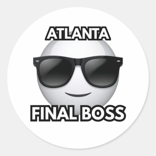 Atlanta Eindbaas Cool Emoji Sticker (Voorkant)