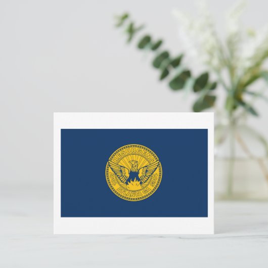 Atlanta Flag Briefkaart (Staand voorkant)