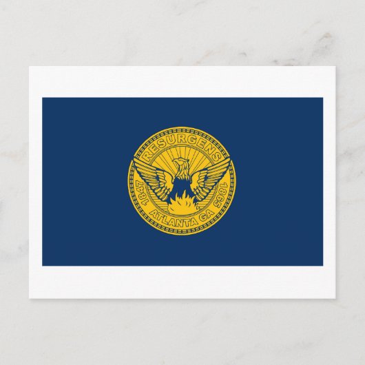 Atlanta Flag Briefkaart (Voorkant)