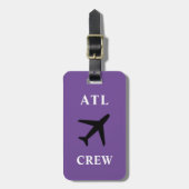 Atlanta Flight Crew Bag Label Bagagelabel (Voorkant verticaal)