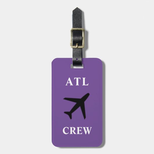 Atlanta Flight Crew Bag Label Bagagelabel (Voorkant verticaal)