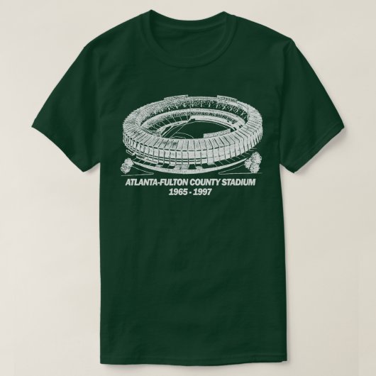 Atlanta Fulton County Stadium 1965 tot 1997 T-shirt (Design voorkant)