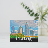 Atlanta GA Briefkaart (Staand voorkant)