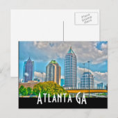 Atlanta GA Briefkaart (Voorkant / Achterkant)