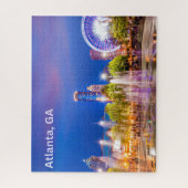 Atlanta, GA City Park Night Uitzicht Legpuzzel (Verticaal)