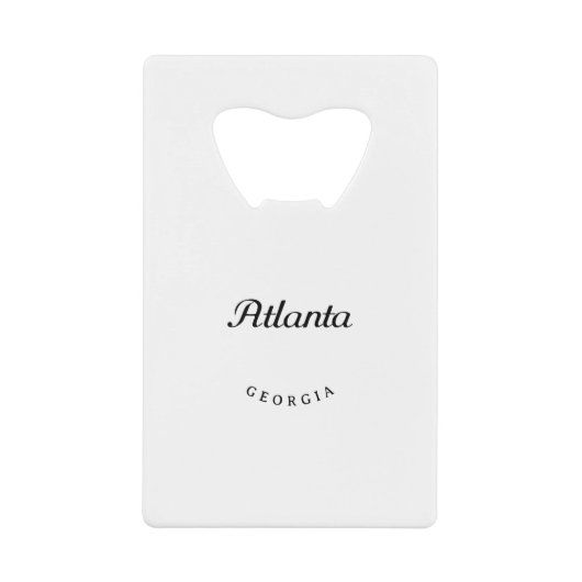 Atlanta GA Creditkaart Flessenopener (Voorkant)