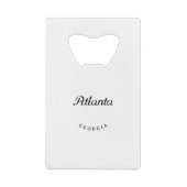 Atlanta GA Creditkaart Flessenopener (Achterkant)
