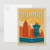 Atlanta, GA - EST. 1845 Briefkaart (Voorkant / Achterkant)