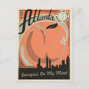 Atlanta, GA - Georgia is in mijn gedachten Briefkaart