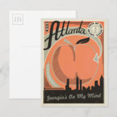 Atlanta, GA - Georgia is in mijn gedachten Briefkaart (Voorkant / Achterkant)