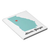 Atlanta, GA - grafisch hart Atlanta Georgia-ontwer Notitieblok (Schuin)