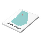 Atlanta, GA - grafisch hart Atlanta Georgia-ontwer Notitieblok (Linkerzijde)