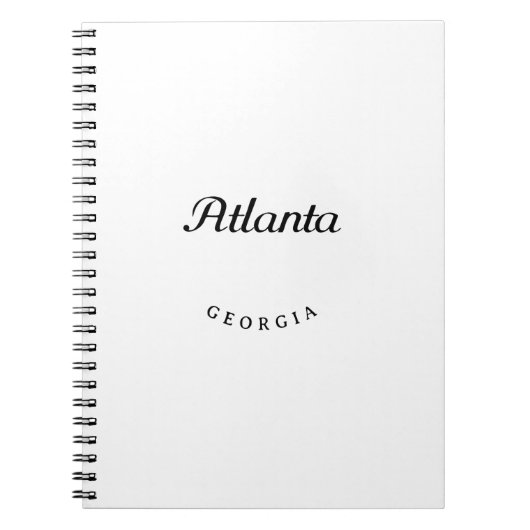 Atlanta GA Notitieboek (Voorkant)