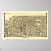 Atlanta, GA Panorama Map - 1919 Poster (Voorkant)