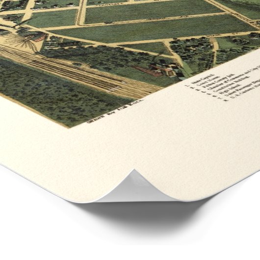 Atlanta, GA Panoramic Map - 1892 Poster (Hoek)