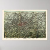 Atlanta, GA Panoramic Map - 1892 Poster (Voorkant)